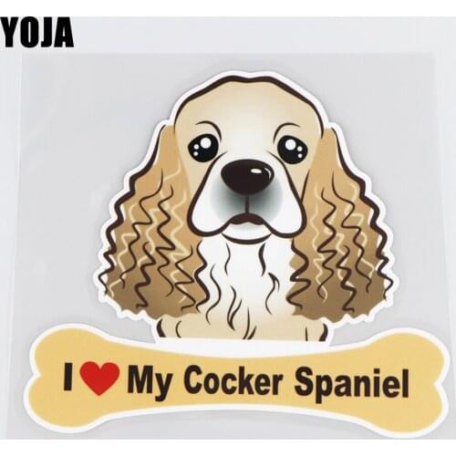 YOJA 15X12.8CM I Love My Cocker Spaniel Vinyl Car Sticker Decal Cute Animal Pattern 19A-0228