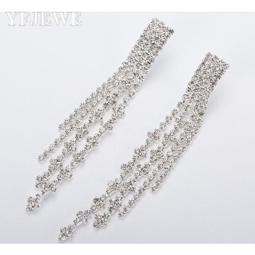 Vintage Women Jewelry Drop Earrings Luxurious Crystal Earrings for Women Large Dangle Bridal Earrings Wedding E374