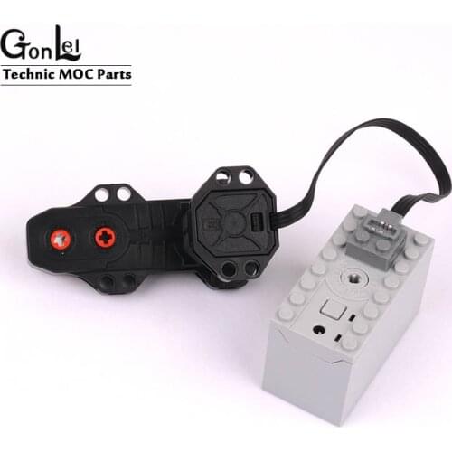 High-Tech Power Electric Functions RC Race Buggy Motor Rechargeable Battery Box Can Adjust Output Power MOC Building Block Toys