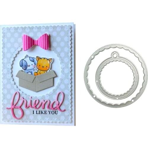 WYSE Round Dies Metal Cutting Dies Scrapbooking Circle Paper Die Cut Stencil for DIY Handmade Card making Embossing Craft Tool