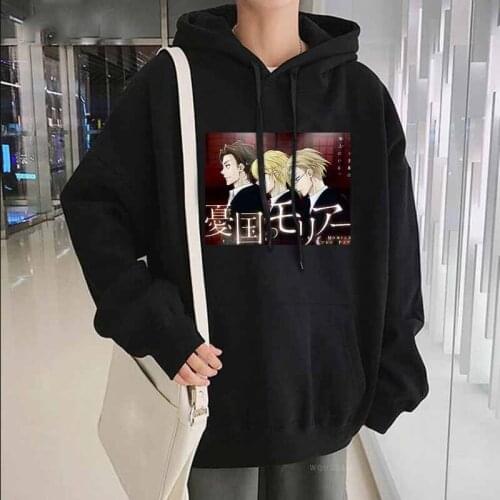 Japan Anime Moriarty The Patriot William Sherlock Hooded Sweatshirts Funny Cartoon Aesthetic Graphic Streetwear Harajuku Hoodies