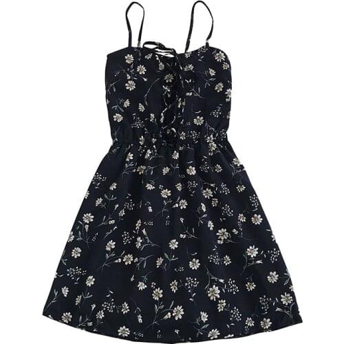 ZC2442 new 2020 summer women fashion sweet floral off-the-shoulder elastic-waisted dress cheap wholesale