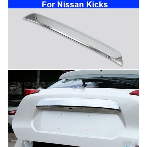 1PCS Chrome Rear Trunk Molding Cover Trim Garnish For Nissan Kicks 2017-2021 Car modification Auto parts