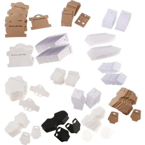 100 Pcs Fashion Jewelry Display Cards Jewelry Package Cards Hanging Cards Display Tags For Necklace Bracelets Earrings