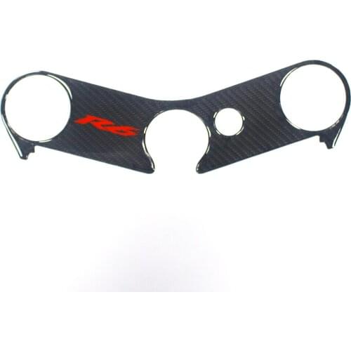 3D Carbon Fiber Motorcycle Trident tTee Front Sticker Decal Badge Protection Sticker For Yamaha r6 06-09