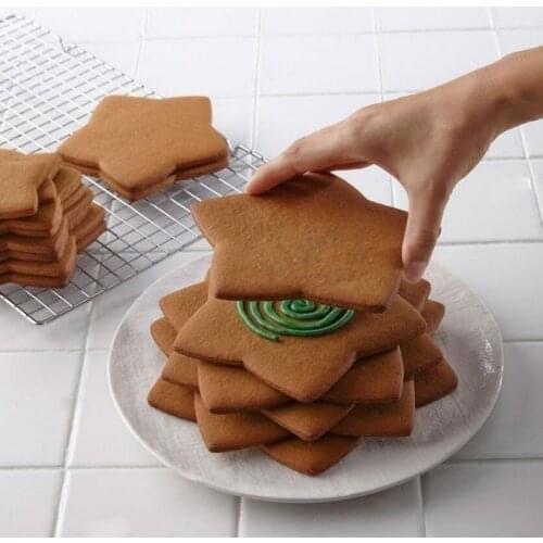 6pcs/set Cookies Heart Cake Cutter 3D Star Flowers Shape DIY Mold Baking Tool