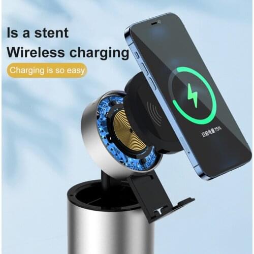 Qi Wireless Charger For IPhone Huawei Matal Fold Phone Stand Holder 18W Fast Charger With Pen Holder Storage For Samsung S20