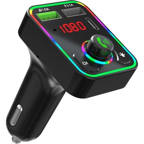 Dual USB Fast Charger Car Accessories Bluetooth FM Transmitter Car Player Kit FM Radio Car Adapter PD 3.1A USB Charger