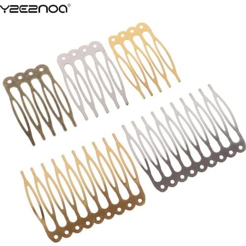 5/10 DIY Jewelry Findings & Components Wedding Hair Supplies Teeth Metal Hair Comb Bronze Tone Hair Clips Claw Hairpins