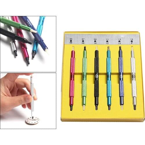 Watchmakers Repair Tool, Watch Hand Presser Pusher Setting Fitting Tools for Watch, Plastic Tips, 11.5cm in Length