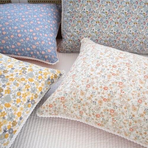 MCAO Floral Pattern Pillowcase of 2 Set Botanical Girl Standard Size Pillow Cover Bedding Decorative Envelope Closure End TJ6169