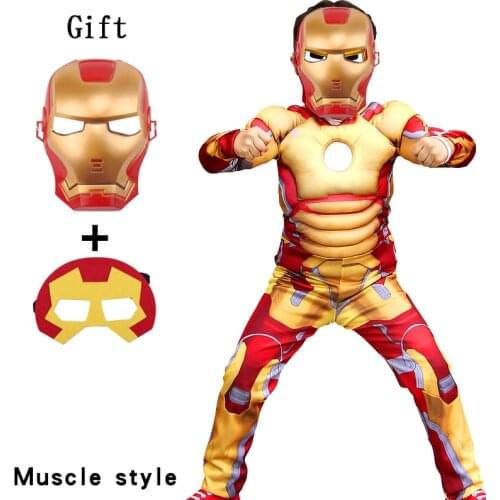 Halloween Costumes Anime Steel Warrior Mask Christmas New Years Gift Iron Muscle Children Kids Birthday Party Fantasy Dress