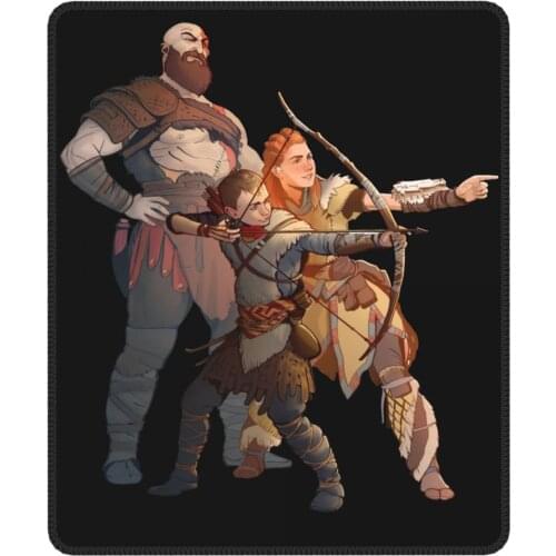 God Of War Horizon Zero Dawn Amazing Mouse Pad Kratos Game Lockedge MousePad Natural Rubber Office Home Deco Mat