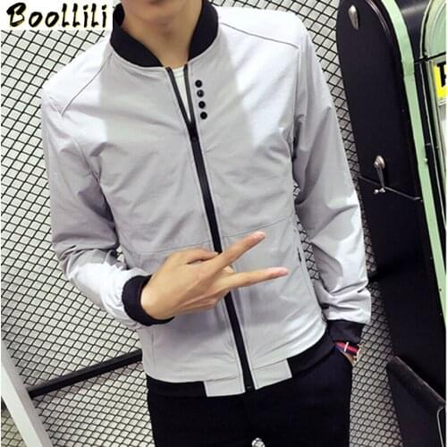 Boollili Jacket Men Summer Thin Casual Mens Jackets 2020 New Fashion Outerwear Slim Spring Autumn Jacket Plus Size 5XL