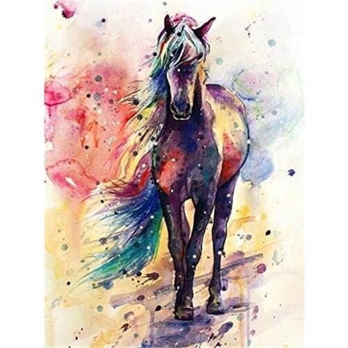 Animal Horse DIY Embroidery 11CT Cross Stitch Kits Needlework Craft Set Printed Canvas Cotton Thread Home Decoration Room