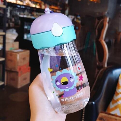 380ml Scrub Baby Feeding Cup with Straw Children Learn Feeding Drinking Bottle Kids Training Cup With Straw Taza De Bebe New