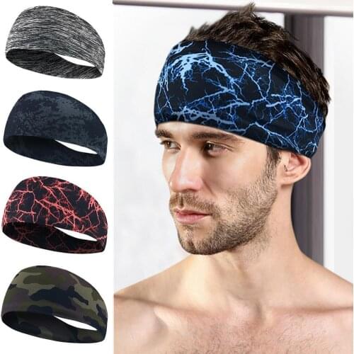 Women Men Non-Slip Lightnings Pattern Headband for Workout Yoga Running Sports Headband