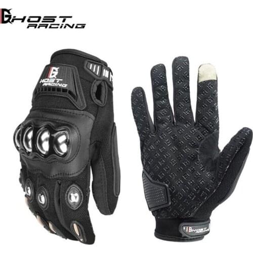 GHOST RACING New Summer Motorcycle Gloves Breathable Touch Screen Protective Gear Motobike Racing Non-skid Mans Guantes M-2XL