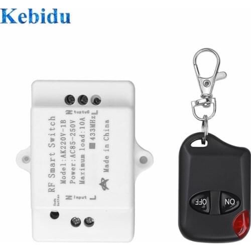 KEBIDU DC 12V RF Remote Control Switch 433Mhz 1CH Wireless Relay Receiver Module + RF Remote 433 Mhz Transmitter Diy