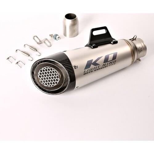 Universal 38-51 mm Motorcycle Exhaust Tail Pipe No DB Killer Escape with Wire-netting Carbon Fiber end for ZX10R ZX636 RC390