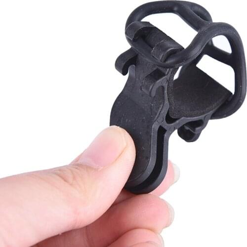 Universal Rotating Bike Bicycle Handlebar LED Flashlight Torch Mount Clamp Clip Holder Grip Bracket (Black)