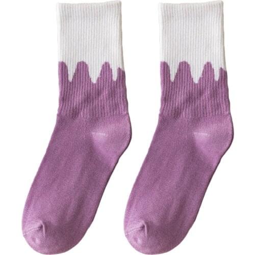 YZ-S-ZZ-0018 2021 Fashion Cotton socks Casual Women Socks Cream flowing new autumn and winter breathable tube socks for 2021