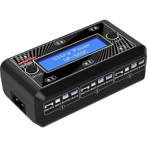 Ultra Power UP-S6AC 6x4.35W 1S AC/DC LiPO/LiHV Battery Charger With Micro MX mCPX JST Fpr RC Models Multicopter Part Accs