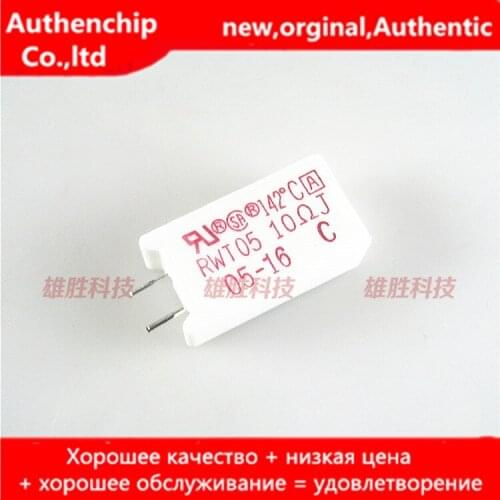 1pcs real orginal new Cement resistor with temperature protection RWT05 10RJ 142 degrees 10 ohms 142 degrees C