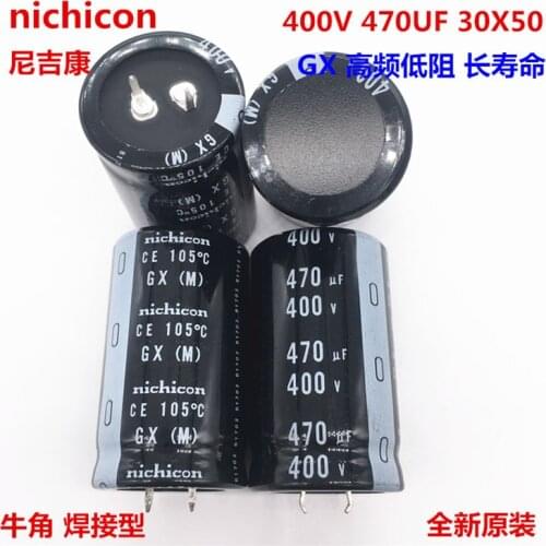 2PCS/10PCS 470uf 400v Nichicon GX 30x50mm 400V470uF Snap-in PSU Capacitor