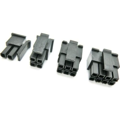 20PCS 2/4/6/8/10/12/14/16/18/20/24Pin Molex 4.2 Pitch ATX Male Connector Plug Computer ATX Power Car 5777 Black