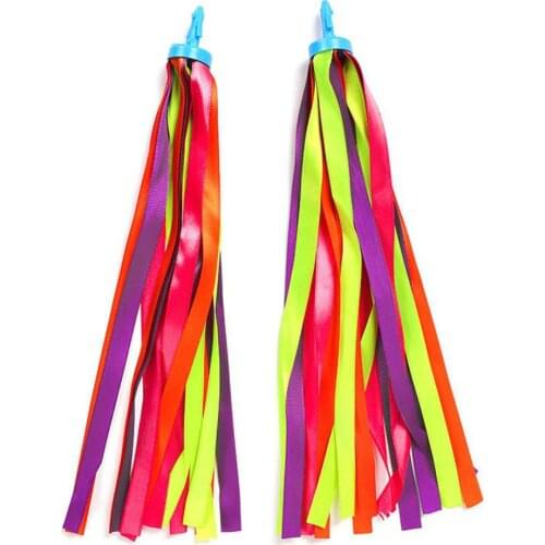 25CM Bike Handlebar Streamers Scooter Grips Streamers Tassel Ribbons Colorful Scooter Tassels Decoration Bicycle Accessories
