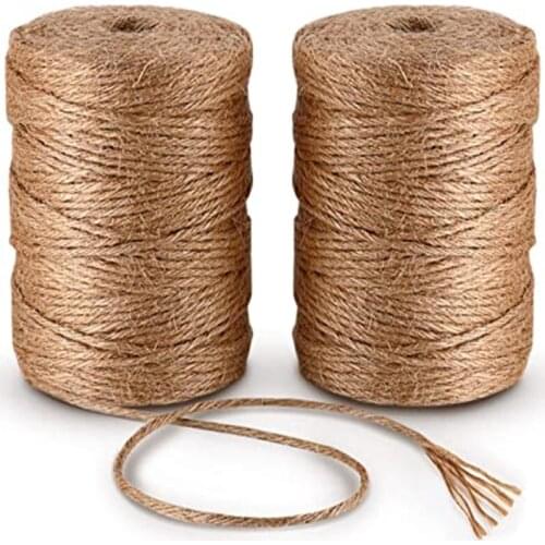 2x100M 6-Layer Line Hemp Rope Handmade Decoration Packaging Tag Binding Hemp Rope Home Garden DIY Handicraft Rope For Decoration
