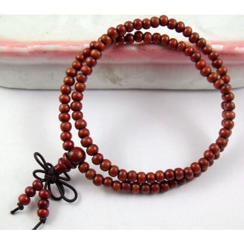 3mm Tibetan Buddhism 108 Red sandalwood Prayer Bead Mala