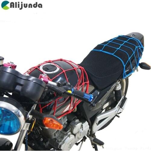 30 * 30 cm Motorcycle Bicycle Cargo Net 6 Hooks Keep Down Fuel Tank Helmet Luggage Cargo Mesh Web Bungee Net
