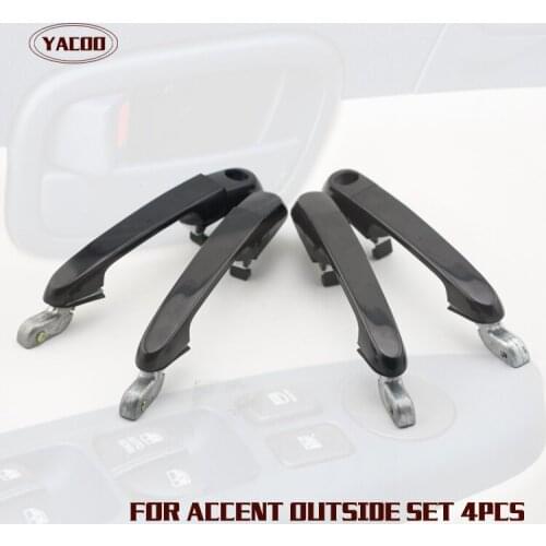 4PCS A CAR SET EXTERIOR DOOR HANDLE FOR HYUNDAI ACCENT 2007-2011 2007 2008 2009 2010 2011