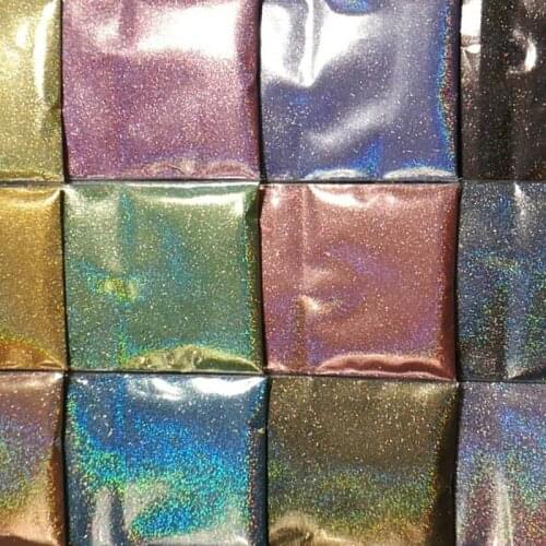 5g/Pack Holo Extra Fine Holographic Glitter Powder 1/128"(0.2mm) Sparkly Galaxy Flash Dust Irregular Pigment For Nails Art Decor