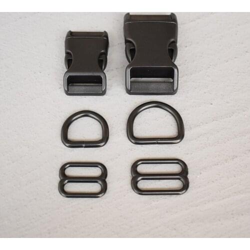 50 Sets 20/25mm Plastic Metal Bag Backpack Strap Quick Side Release Buckle Purse Luggage Dog Collar Webbing Belt Clip Clasp