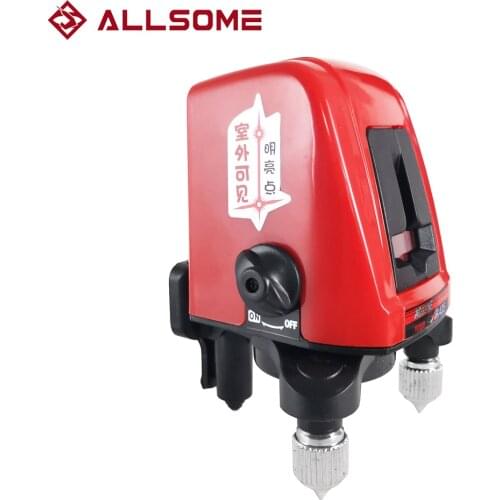 ALLSOME AK435 360degree Self Leveling Cross Laser Level Red 2 Line 1 Point