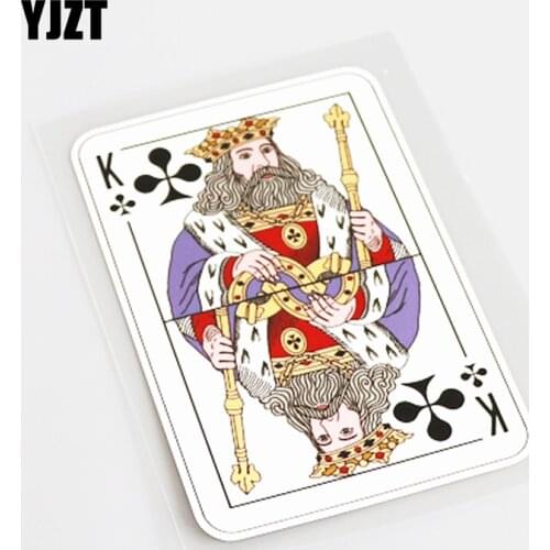 YJZT 8.3CM*12.5CM Cartoon Car Styling For POKER Car Sticker PVC Decals Decor 13-0625