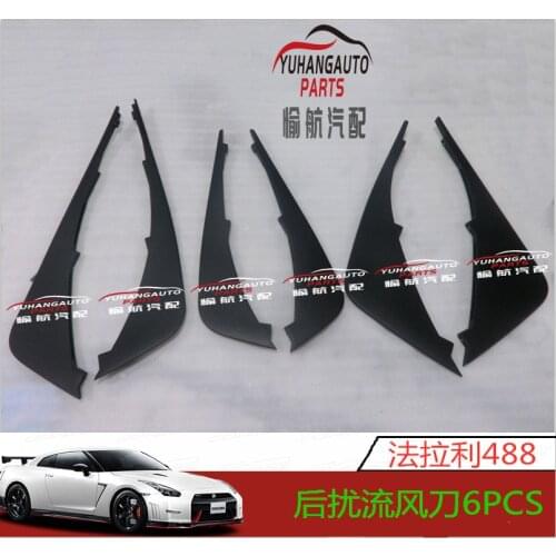 Suit For Parts Auto Ferrari 488 2015-2016 Rear Spoiler Blade 6pcs Resin Fiber
