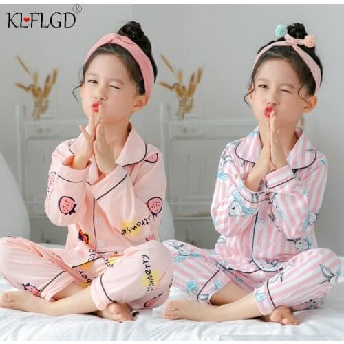 Childrens clothing 2-8 years old cartoon solid color long sleeve home suit new home casual pajamas suit for boys and girls
