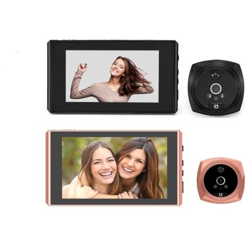 4.3 inch Peep Hole Viewer Vision Doorbell Cat Eye Motion Detection Monitor Photo Video Record Home Security Visual Door Bell