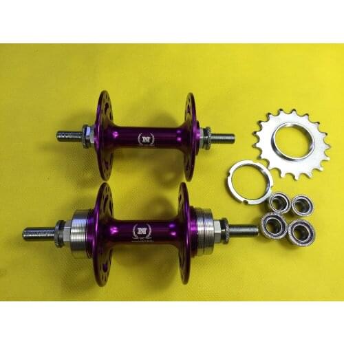 Novatec A565SBT/A566SBT Fixed Gear Hubs Single Speed Hubs Front/Rear Purple Track Hubs 32/32 Holes No logo