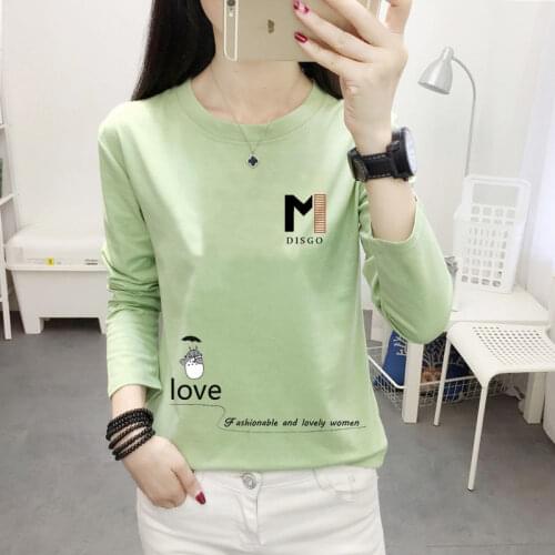 Long-Sleeved T-shirt Womens Long Sleeve Undershirt Wear Spring and Autumn New Korean Style Loose Slimming Bottoming Shirt Top