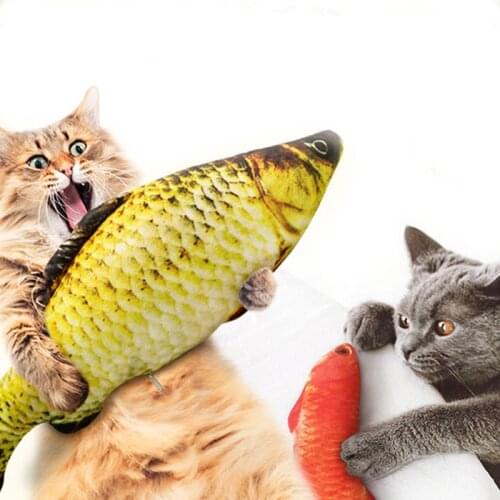 Floppy Disk Fish Cat Toy Interactive Simulation Plush Animal Pillow Catnip Kitten Chew Bite Grinding Claw Training Pet Supplies