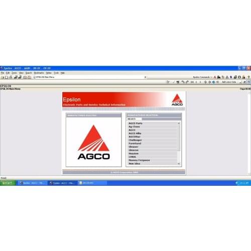 AGCO Epsilon Spare parts catalog and repair manuals -All in one virtual system 2021+HDD500GB
