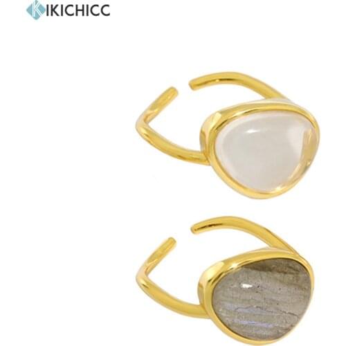 KIKICHICC 925 Sterling Silver 2021 Moonstone Crystal Resizable Rings Women Fashion Adjustable Party Fine Jewelry Valentien Gift