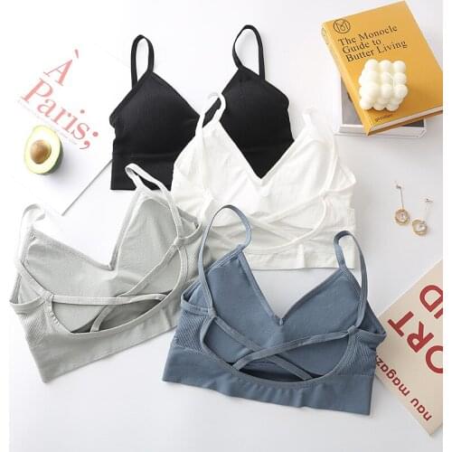 Women Tank Crop Top Seamless Underwear Women Sexy Lingerie Female Crop Tops Intimates Fashion Short Top Sports Padded Camisole