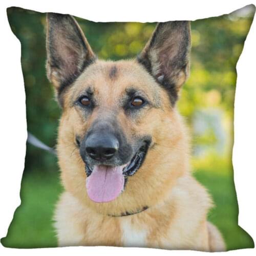 Custom Pillowcase Shepherd Dog Square Zipper Pillow Cover 35X35,45X45,60X60cm(Two Sides) Print Your Pictures Pillow Cases