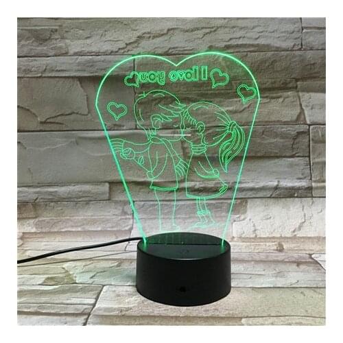 3D LED Night Lamp Love You LED USB Touch Button Table Lamp 7 Colors Changing LED Lights Home Decorations ValentineS Day Gift103